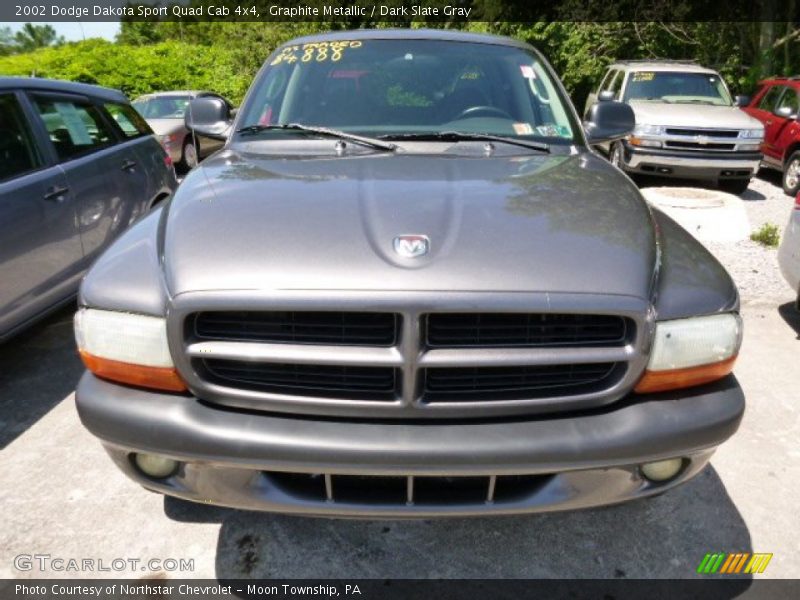 Graphite Metallic / Dark Slate Gray 2002 Dodge Dakota Sport Quad Cab 4x4