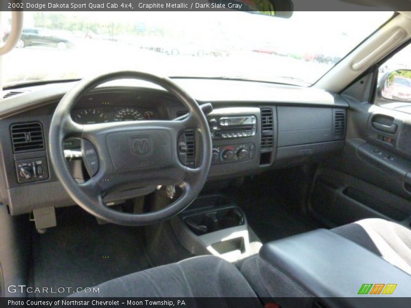 Graphite Metallic / Dark Slate Gray 2002 Dodge Dakota Sport Quad Cab 4x4
