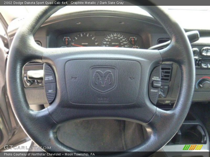 Graphite Metallic / Dark Slate Gray 2002 Dodge Dakota Sport Quad Cab 4x4