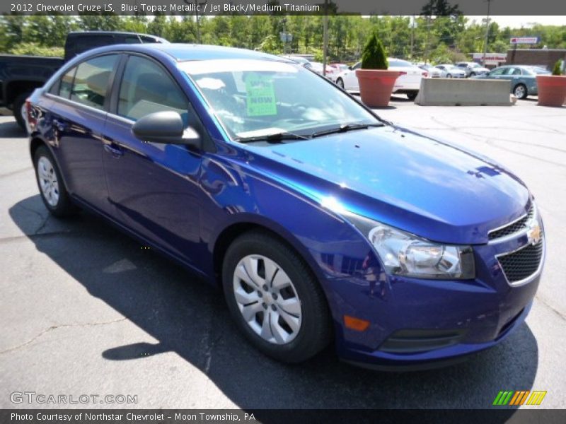 Blue Topaz Metallic / Jet Black/Medium Titanium 2012 Chevrolet Cruze LS