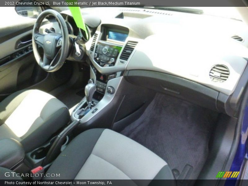 Blue Topaz Metallic / Jet Black/Medium Titanium 2012 Chevrolet Cruze LS
