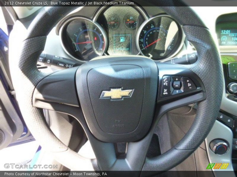 Blue Topaz Metallic / Jet Black/Medium Titanium 2012 Chevrolet Cruze LS