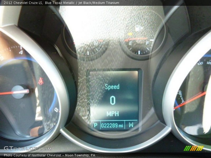 Blue Topaz Metallic / Jet Black/Medium Titanium 2012 Chevrolet Cruze LS