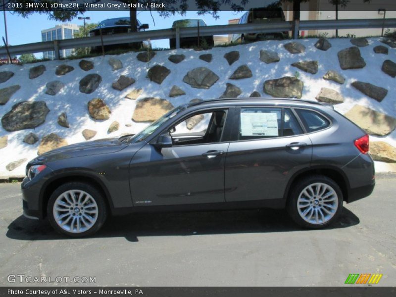 Mineral Grey Metallic / Black 2015 BMW X1 xDrive28i