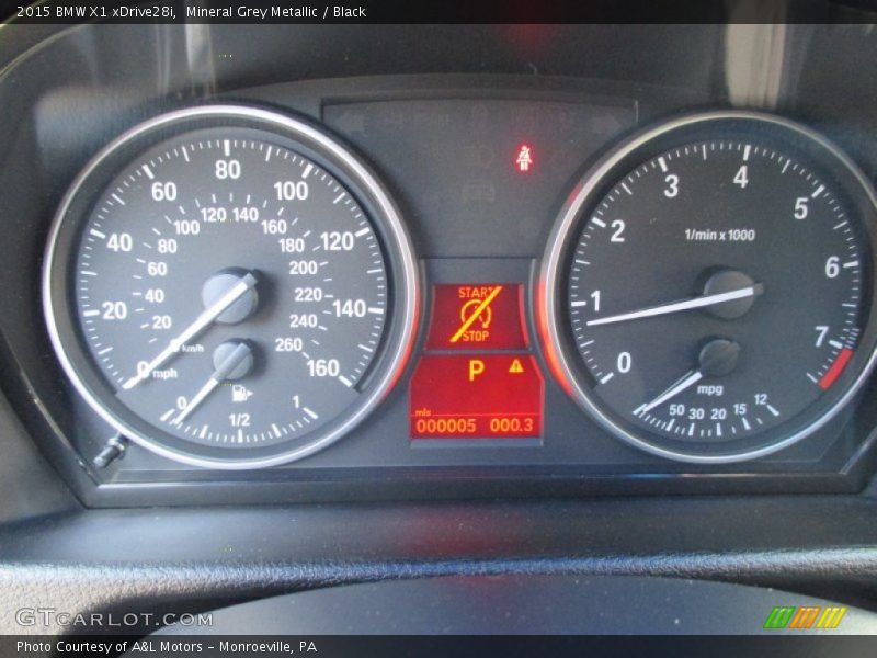 Mineral Grey Metallic / Black 2015 BMW X1 xDrive28i