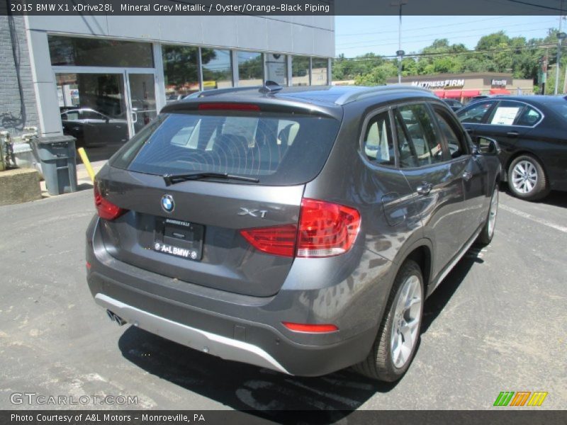 Mineral Grey Metallic / Oyster/Orange-Black Piping 2015 BMW X1 xDrive28i
