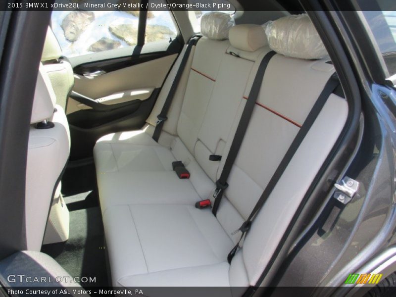 Mineral Grey Metallic / Oyster/Orange-Black Piping 2015 BMW X1 xDrive28i