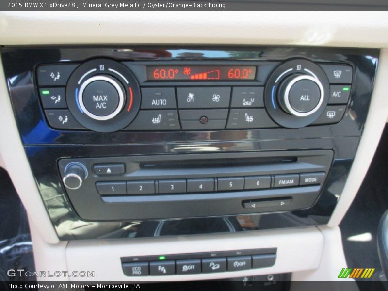 Mineral Grey Metallic / Oyster/Orange-Black Piping 2015 BMW X1 xDrive28i