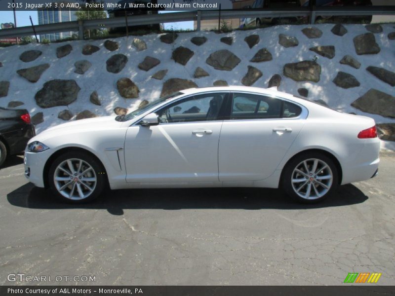 Polaris White / Warm Charcoal/Warm Charcoal 2015 Jaguar XF 3.0 AWD