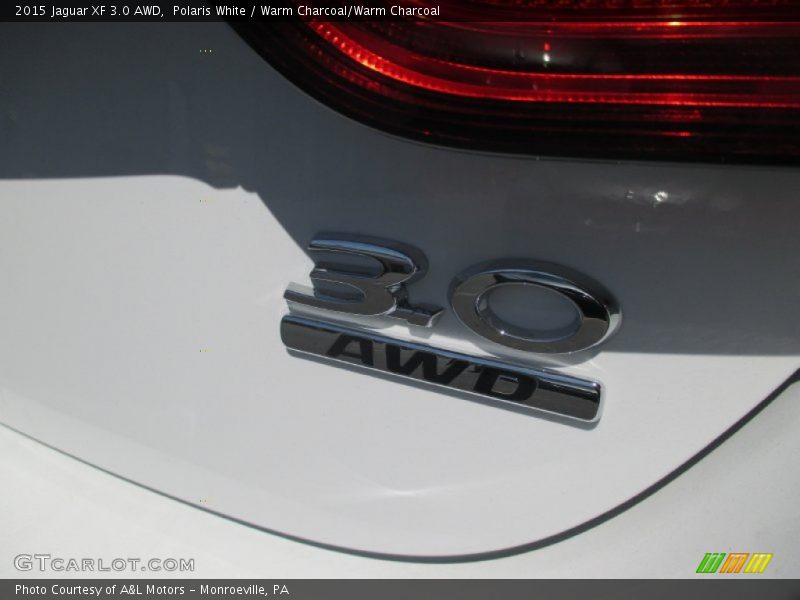 Polaris White / Warm Charcoal/Warm Charcoal 2015 Jaguar XF 3.0 AWD