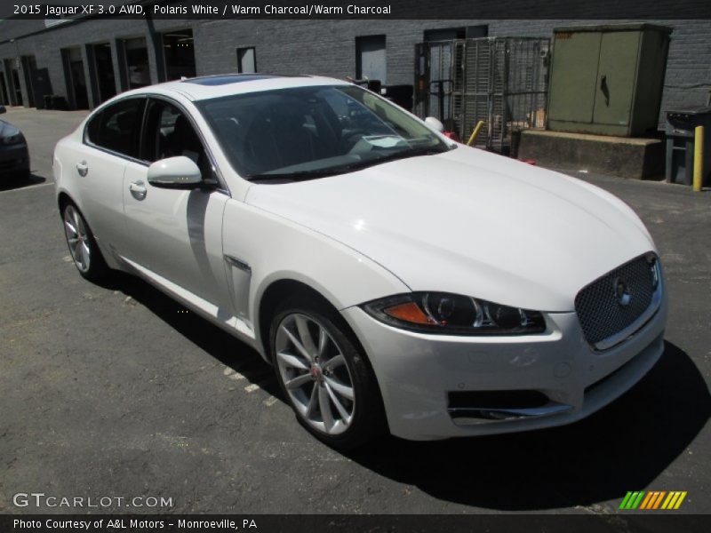 Polaris White / Warm Charcoal/Warm Charcoal 2015 Jaguar XF 3.0 AWD