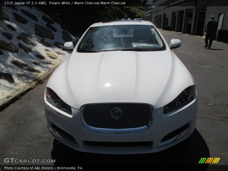 Polaris White / Warm Charcoal/Warm Charcoal 2015 Jaguar XF 3.0 AWD