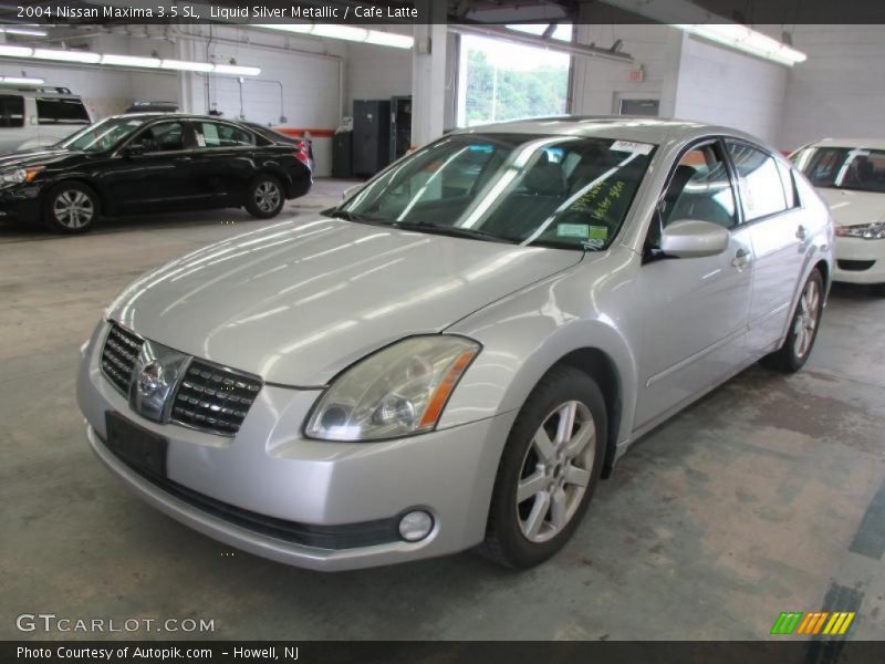 Liquid Silver Metallic / Cafe Latte 2004 Nissan Maxima 3.5 SL