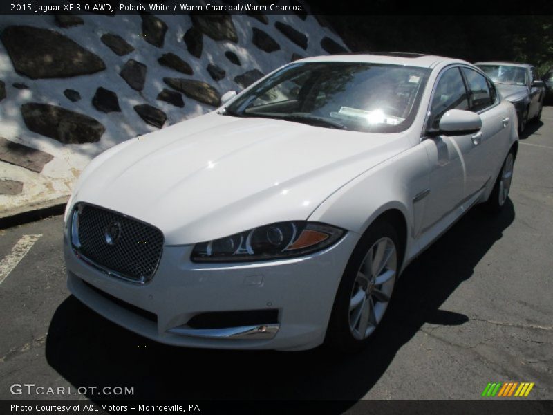 Polaris White / Warm Charcoal/Warm Charcoal 2015 Jaguar XF 3.0 AWD