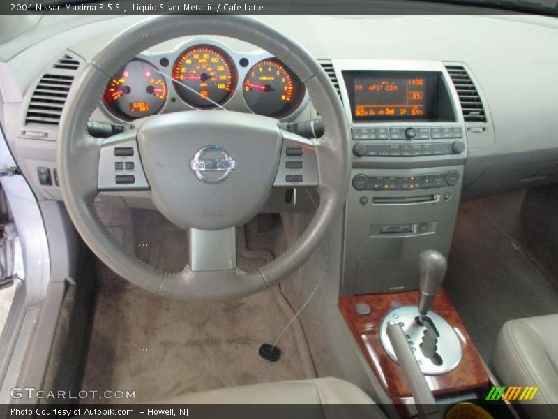 Liquid Silver Metallic / Cafe Latte 2004 Nissan Maxima 3.5 SL