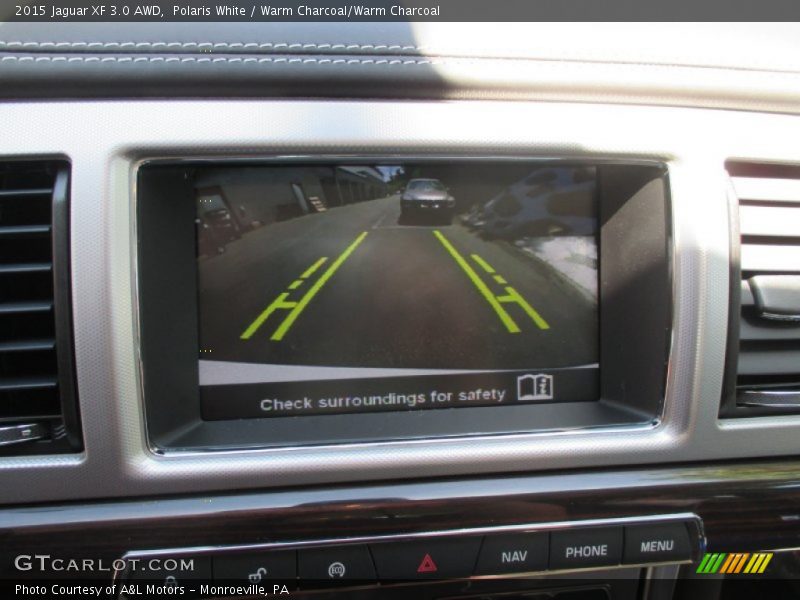 Polaris White / Warm Charcoal/Warm Charcoal 2015 Jaguar XF 3.0 AWD