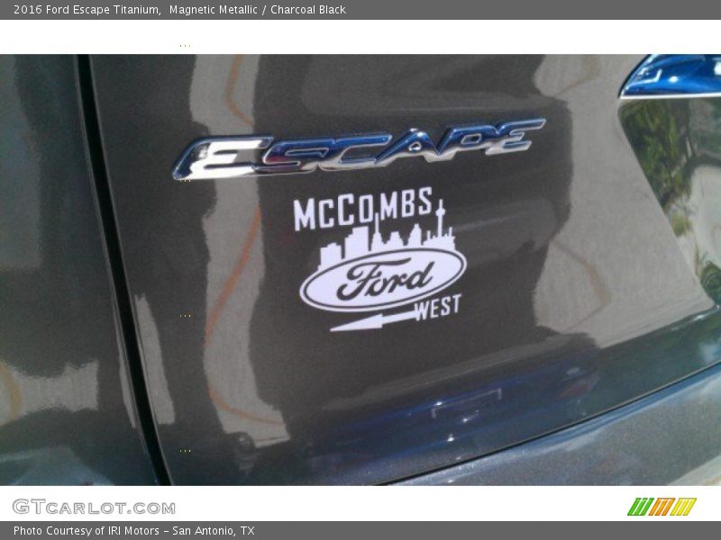 Magnetic Metallic / Charcoal Black 2016 Ford Escape Titanium