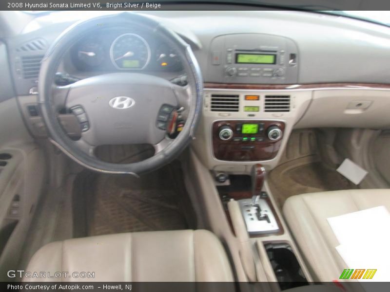 Bright Silver / Beige 2008 Hyundai Sonata Limited V6