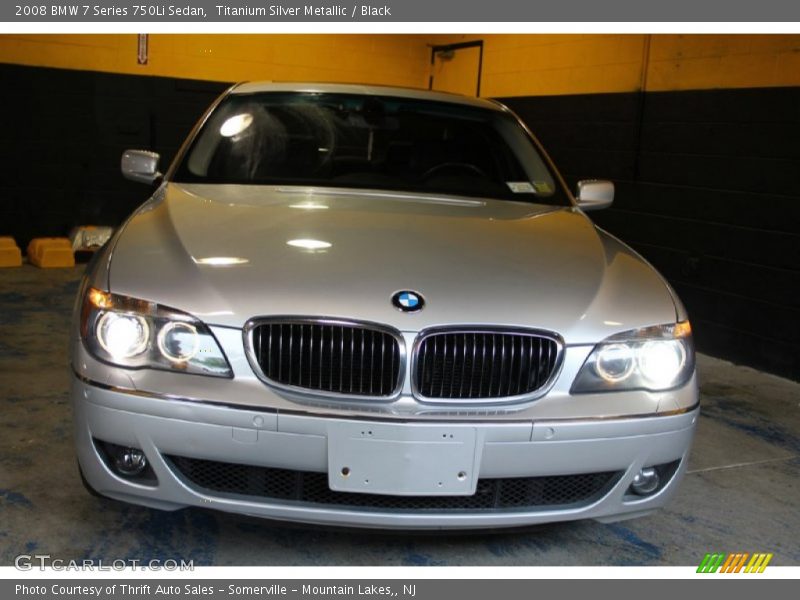 Titanium Silver Metallic / Black 2008 BMW 7 Series 750Li Sedan