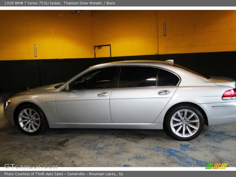 Titanium Silver Metallic / Black 2008 BMW 7 Series 750Li Sedan