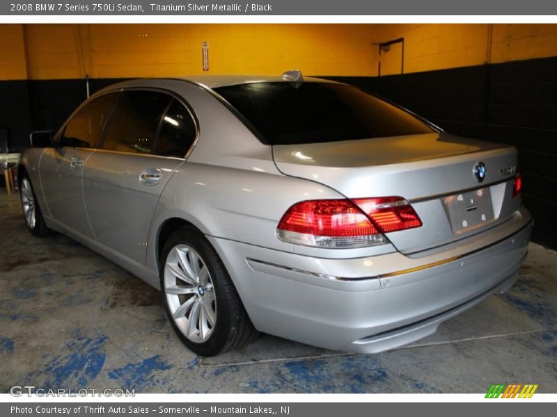 Titanium Silver Metallic / Black 2008 BMW 7 Series 750Li Sedan