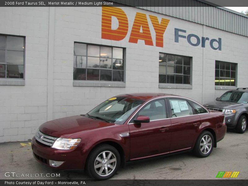Merlot Metallic / Medium Light Stone 2008 Ford Taurus SEL