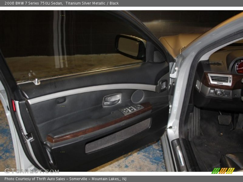 Titanium Silver Metallic / Black 2008 BMW 7 Series 750Li Sedan