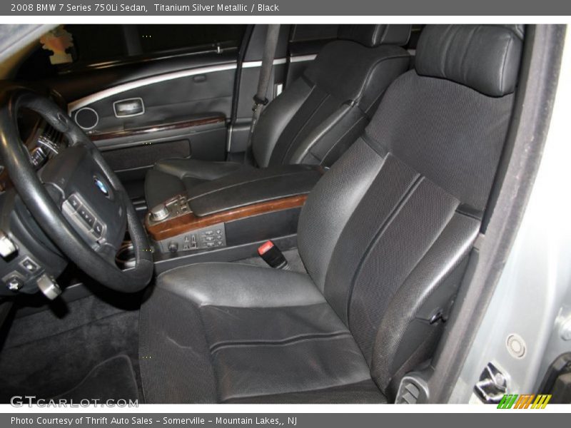 Titanium Silver Metallic / Black 2008 BMW 7 Series 750Li Sedan