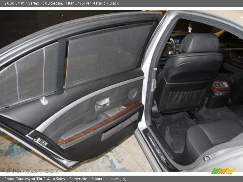 Titanium Silver Metallic / Black 2008 BMW 7 Series 750Li Sedan