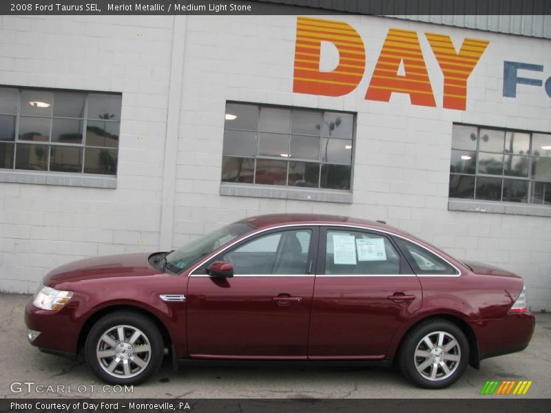 Merlot Metallic / Medium Light Stone 2008 Ford Taurus SEL