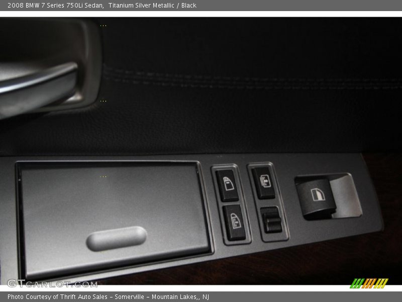 Titanium Silver Metallic / Black 2008 BMW 7 Series 750Li Sedan