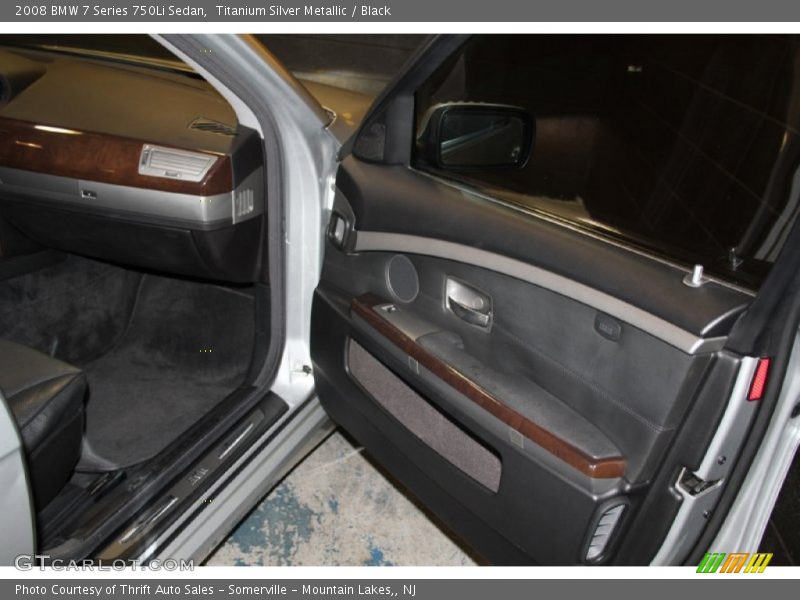 Titanium Silver Metallic / Black 2008 BMW 7 Series 750Li Sedan