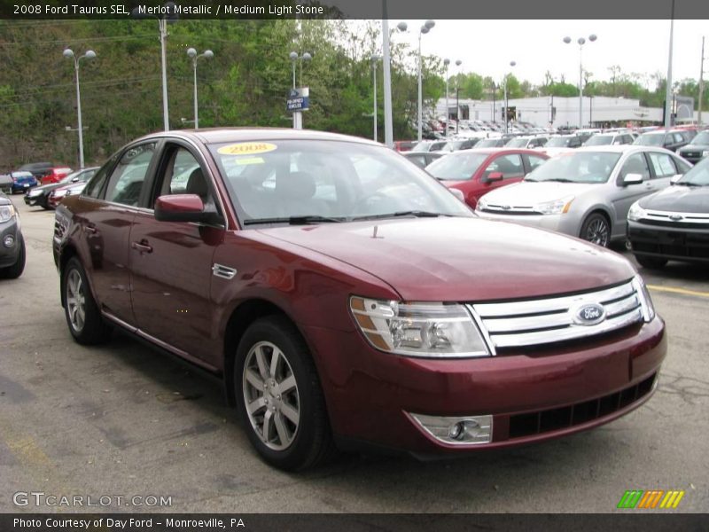 Merlot Metallic / Medium Light Stone 2008 Ford Taurus SEL