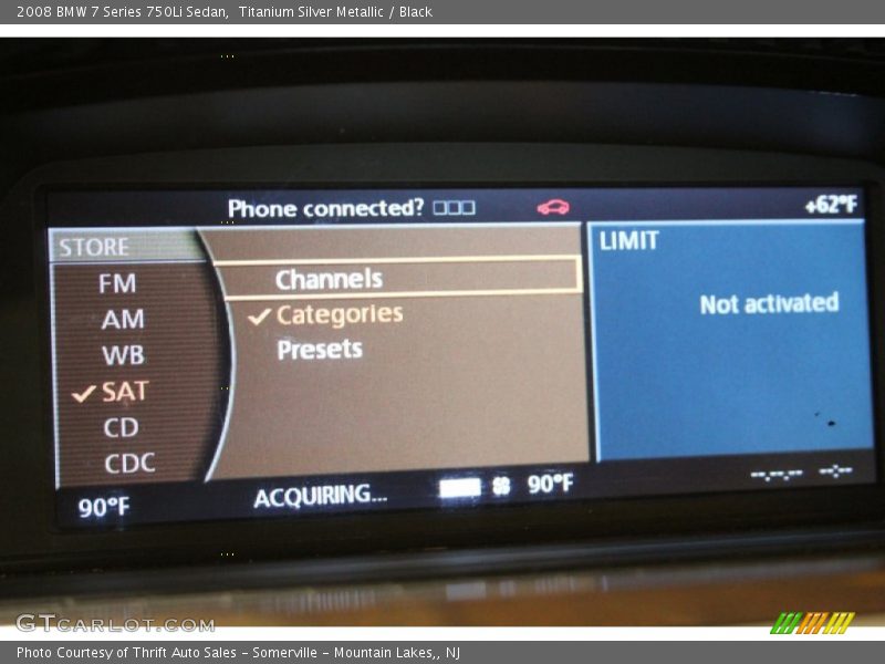 Titanium Silver Metallic / Black 2008 BMW 7 Series 750Li Sedan