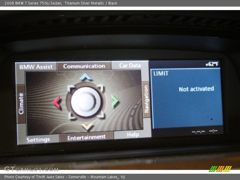 Titanium Silver Metallic / Black 2008 BMW 7 Series 750Li Sedan