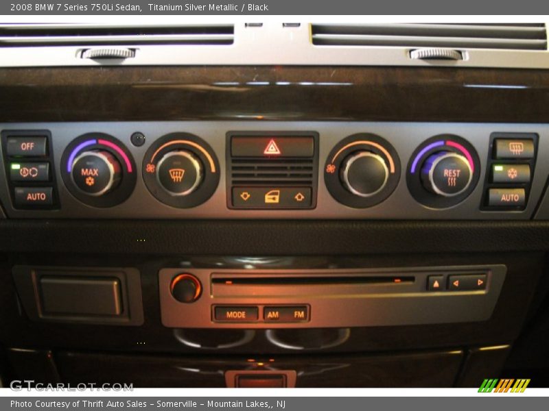 Titanium Silver Metallic / Black 2008 BMW 7 Series 750Li Sedan