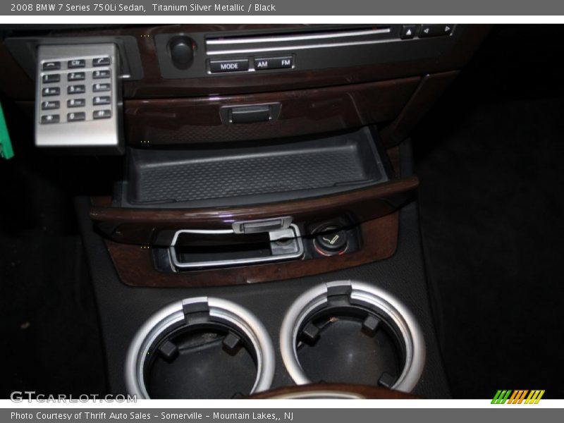 Titanium Silver Metallic / Black 2008 BMW 7 Series 750Li Sedan