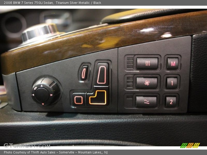 Titanium Silver Metallic / Black 2008 BMW 7 Series 750Li Sedan
