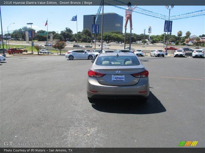 Desert Bronze / Beige 2016 Hyundai Elantra Value Edition