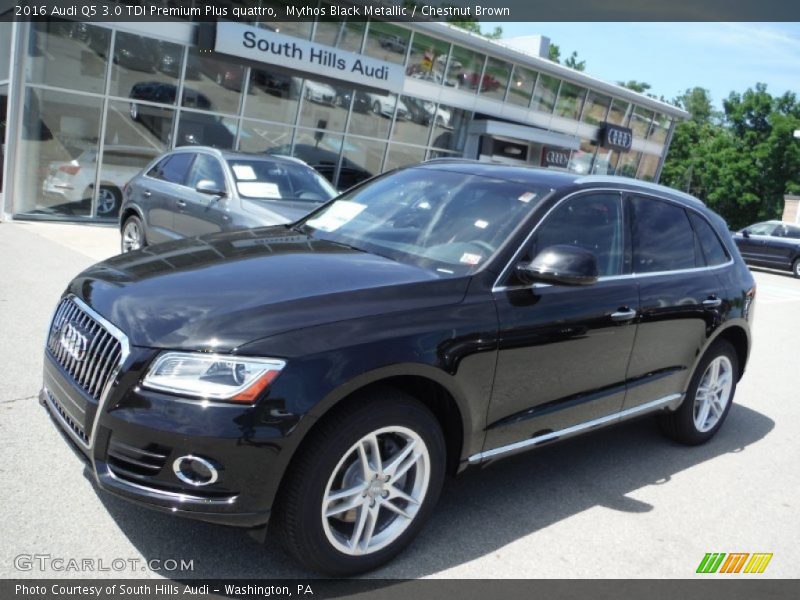 Mythos Black Metallic / Chestnut Brown 2016 Audi Q5 3.0 TDI Premium Plus quattro
