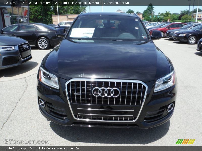 Mythos Black Metallic / Chestnut Brown 2016 Audi Q5 3.0 TDI Premium Plus quattro