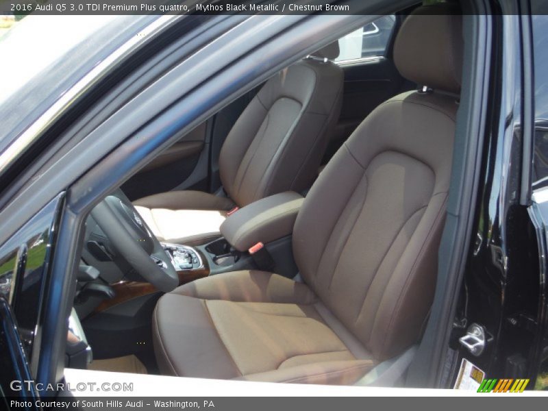 Mythos Black Metallic / Chestnut Brown 2016 Audi Q5 3.0 TDI Premium Plus quattro