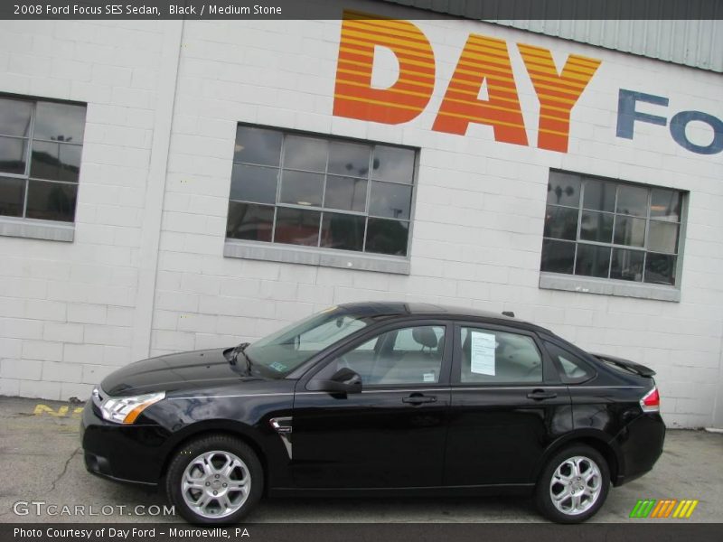 Black / Medium Stone 2008 Ford Focus SES Sedan