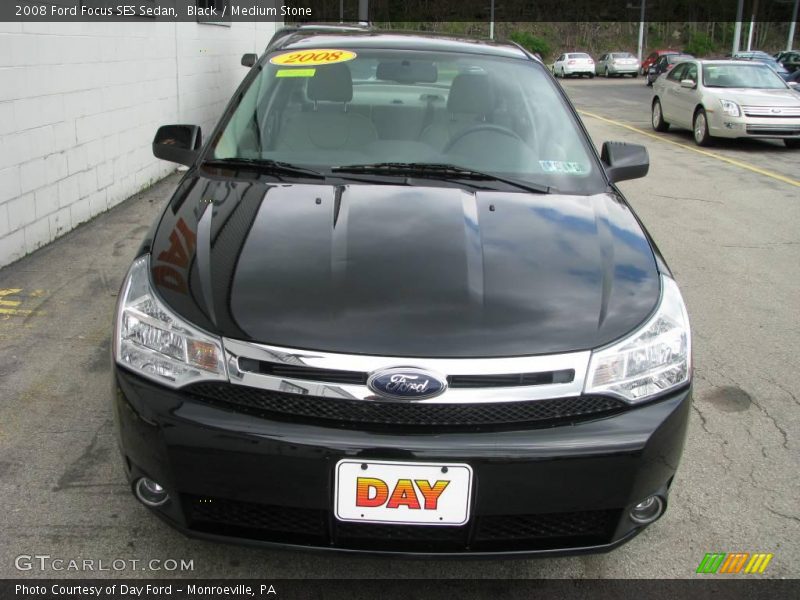Black / Medium Stone 2008 Ford Focus SES Sedan