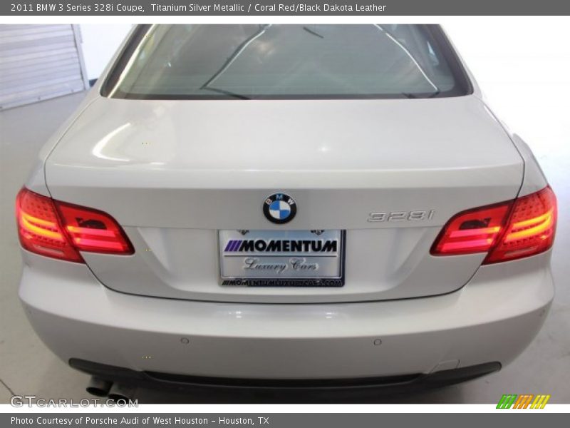 Titanium Silver Metallic / Coral Red/Black Dakota Leather 2011 BMW 3 Series 328i Coupe
