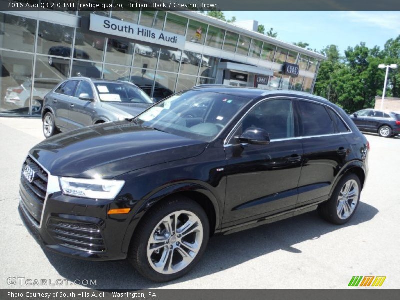 Brilliant Black / Chestnut Brown 2016 Audi Q3 2.0 TSFI Prestige quattro