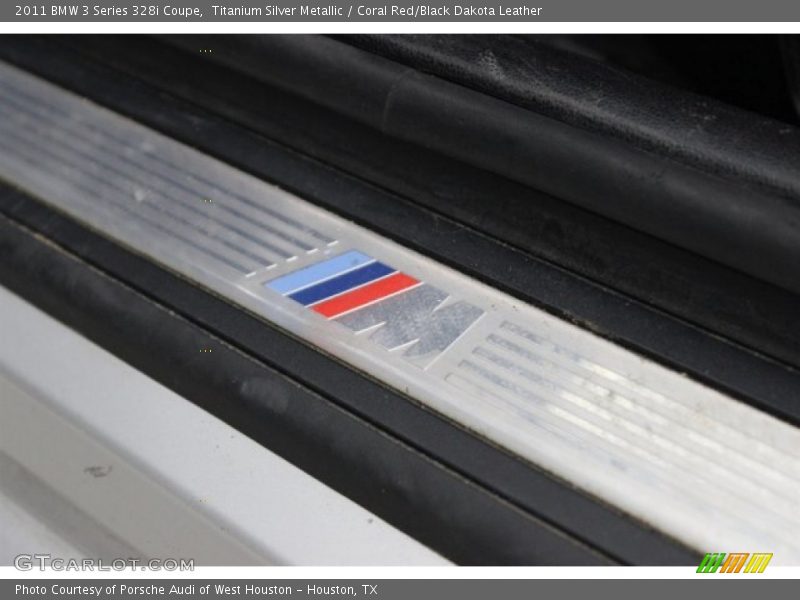 Titanium Silver Metallic / Coral Red/Black Dakota Leather 2011 BMW 3 Series 328i Coupe