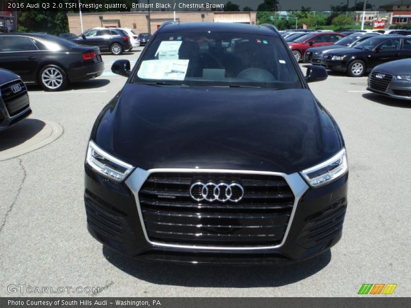 Brilliant Black / Chestnut Brown 2016 Audi Q3 2.0 TSFI Prestige quattro