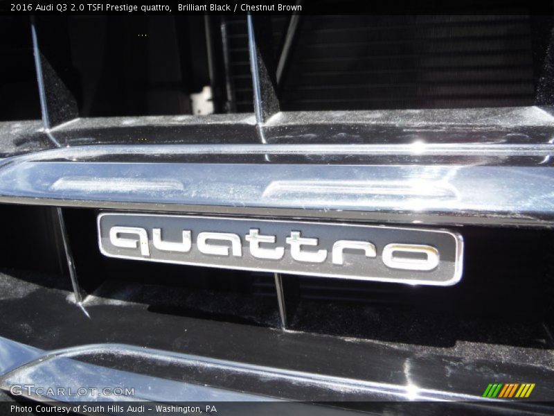 Brilliant Black / Chestnut Brown 2016 Audi Q3 2.0 TSFI Prestige quattro