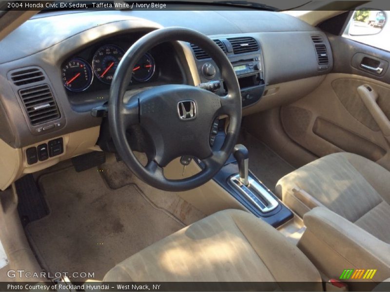 Taffeta White / Ivory Beige 2004 Honda Civic EX Sedan